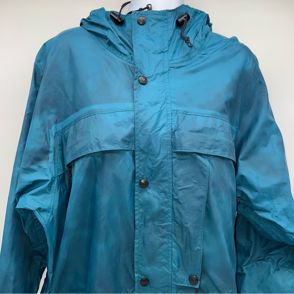 REI Teal Utility/Performance Raincoat w/Hood for Men-Size M - Picture 2 of 16